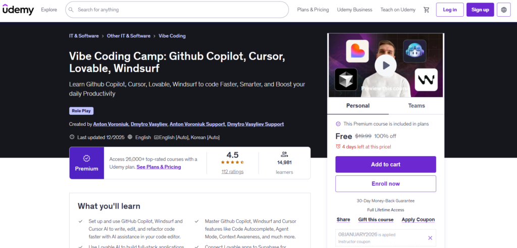 Udemy web development free course coupon