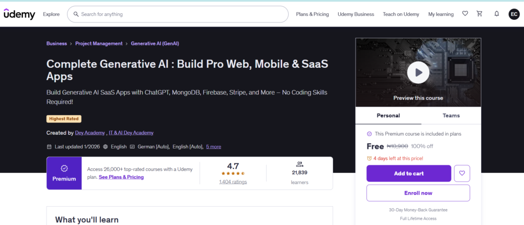 Build Pro Web, Mobile & SaaS Apps