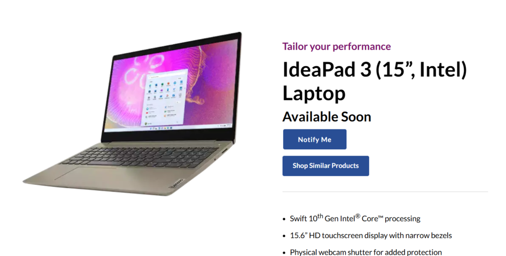 Lenovo IdeaPad affordable laptop for students