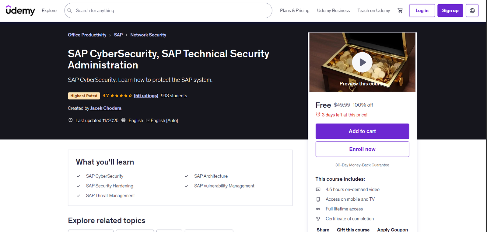 Udemy IT and tech-free courses