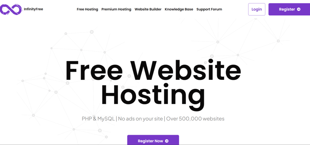  InfinityFree free hosting control panel