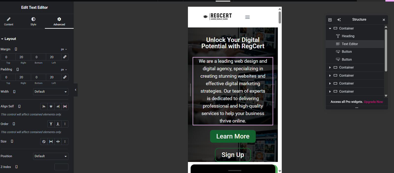responsive website layout on desktop, tablet, and mobile