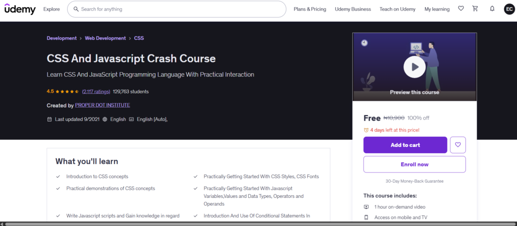 Frontend Web Development Course Udemy