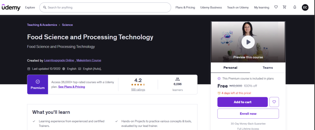 Food Science and Processing Technology