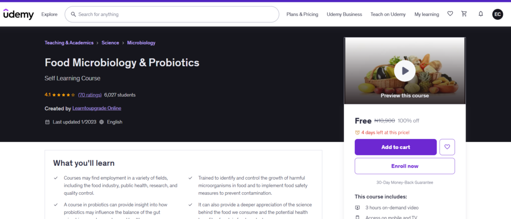 Food Microbiology & Probiotics