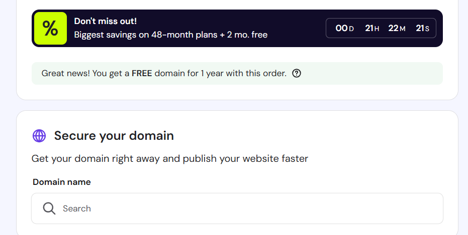 how to get a free domain name with hosting plan example