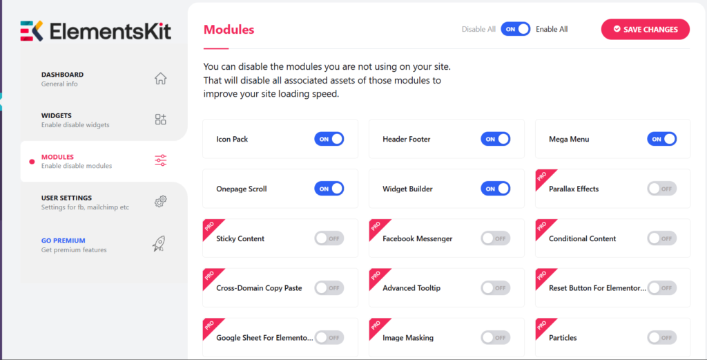 How to build your first website using Elementskit for free 